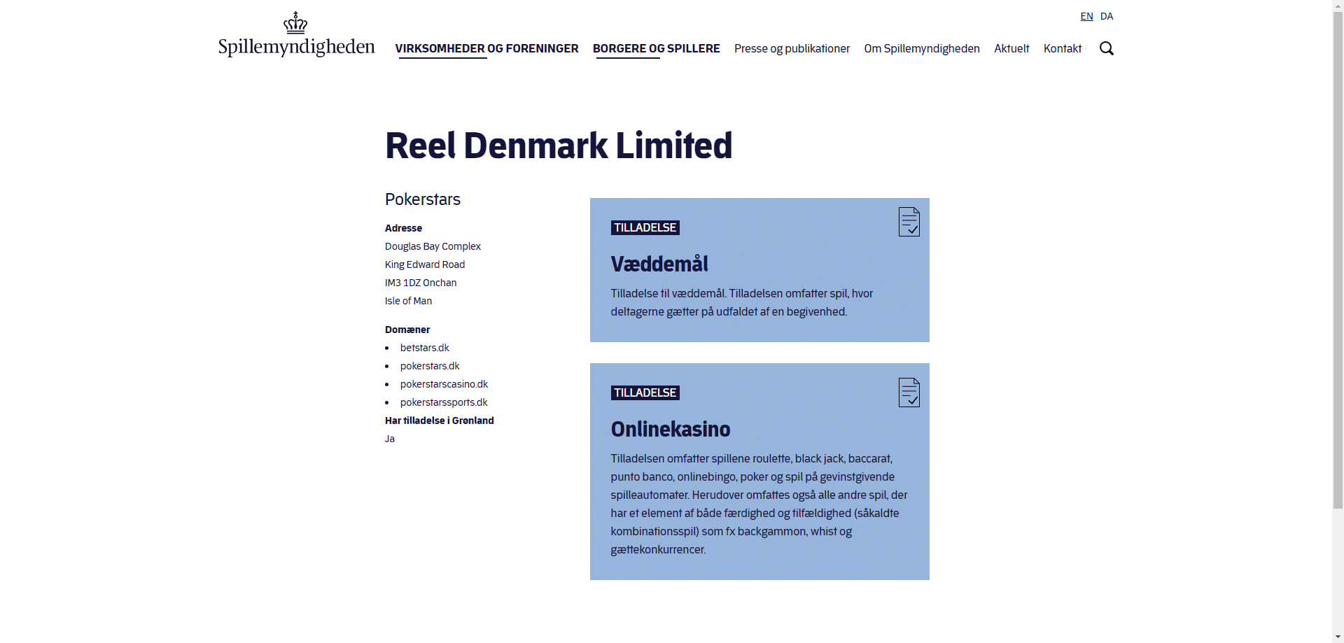 Reel Denmark Limited