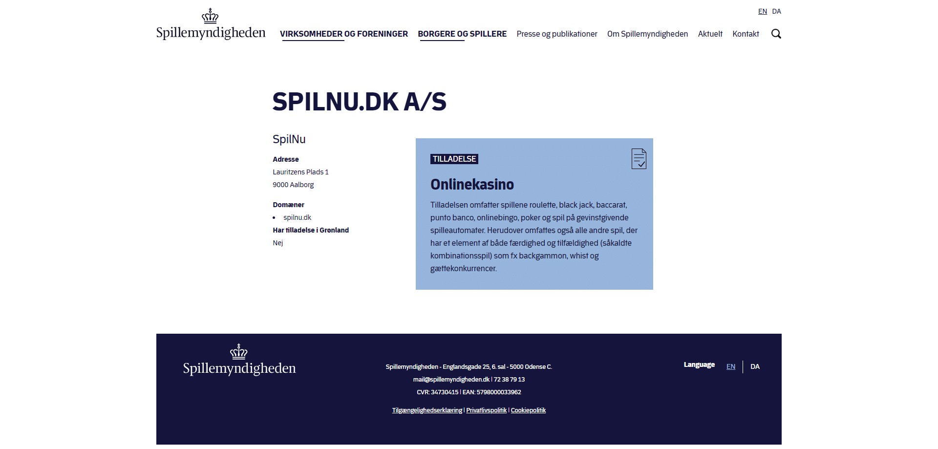 SPILNU.DK A/S