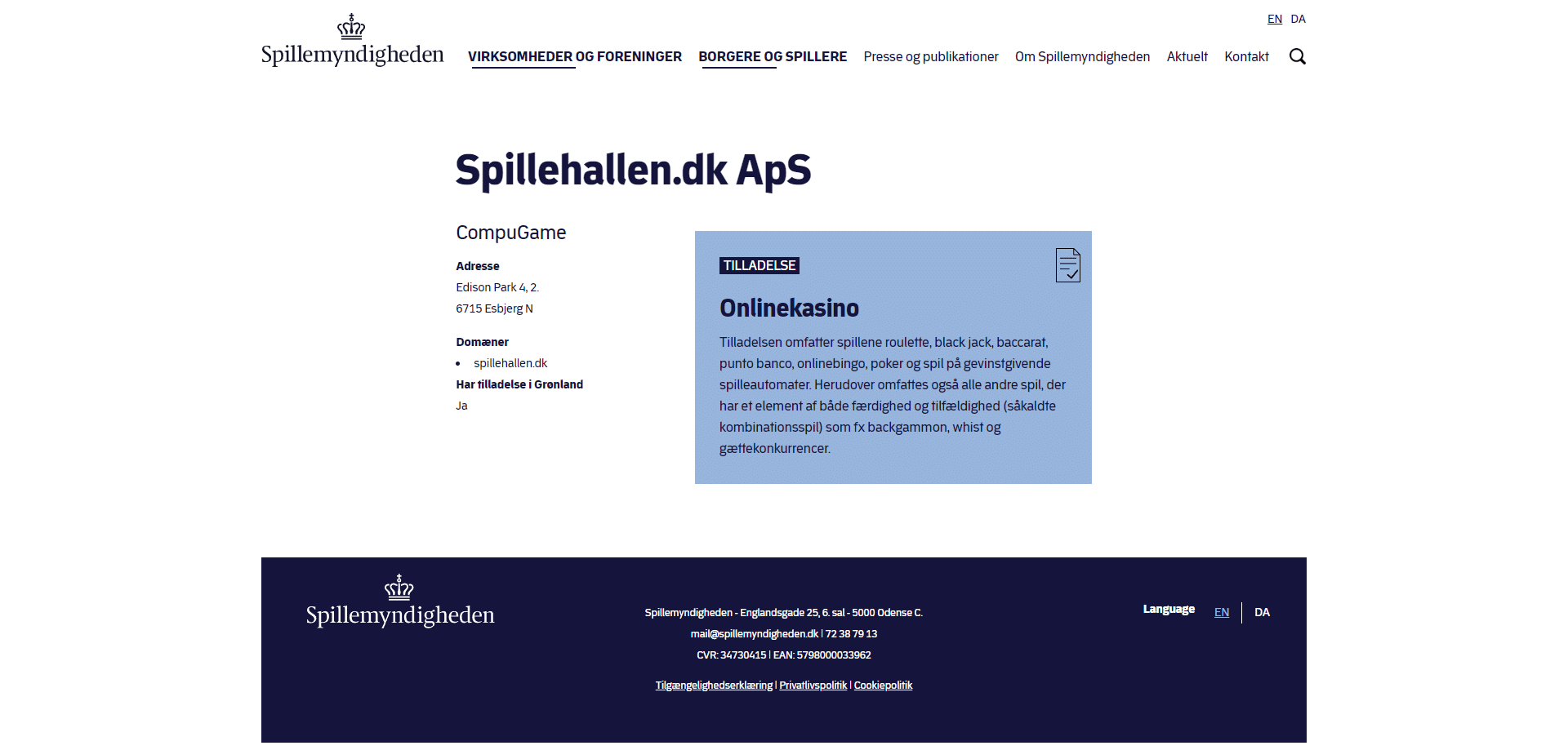 Spillehallen.dk ApS