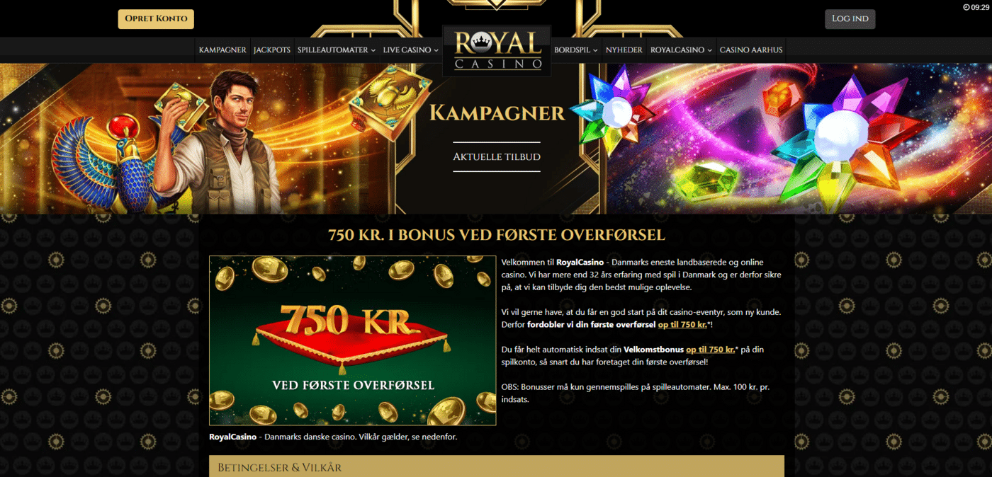 Royal Casino indbetalingsbonus