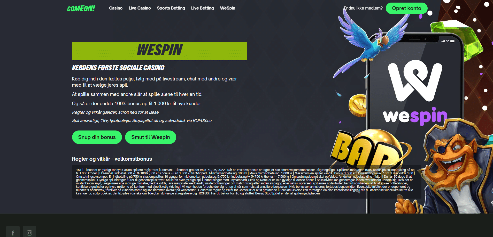 WeSpin ComeOn