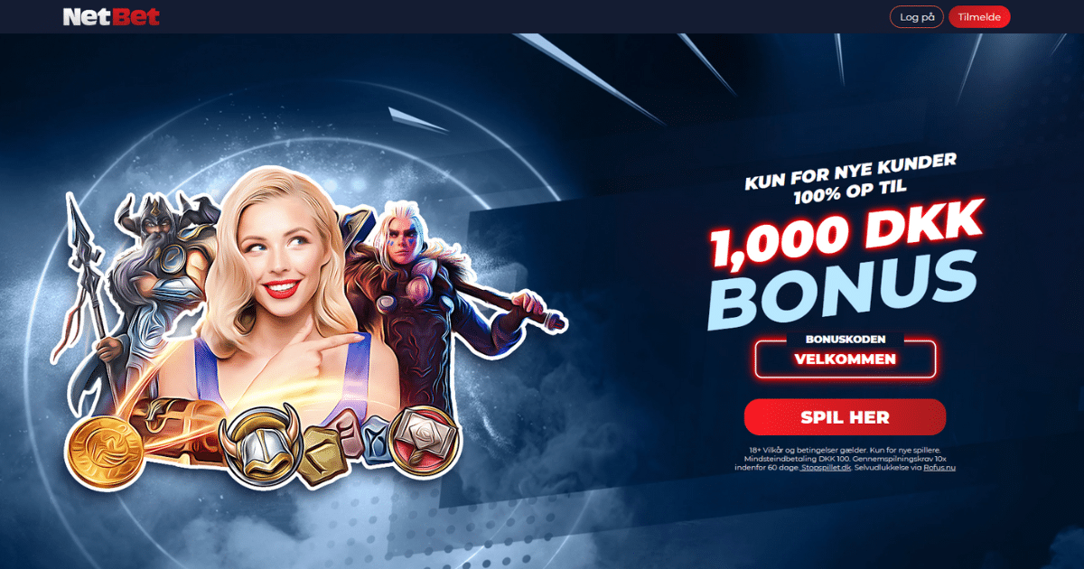 NetBet casino velkomstbonus