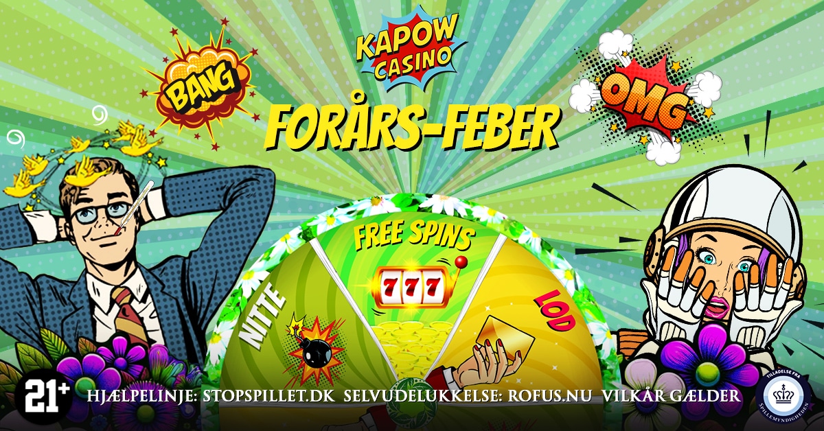 Kapow Casino – Vind op til 1.000 kr. dagligt på lykkehjulet